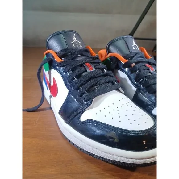 Jordan 1 Low Multi colour (Blue, Green, Red, Black) SE size 8 US 23 JORDAN - Picture 4 of 13